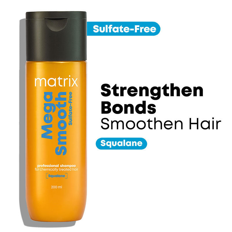 Matrix Mega Smooth Sulfate-Free Shampoo For Bond Repair Safe For Keratin, Botox