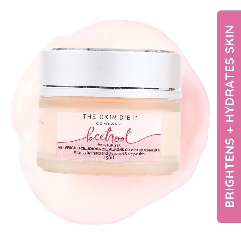 THE SKIN DIET COMPANY Beetroot Moisturiser Lightweight, Non-Greasy - Dry/Oily Skin + Hyaluronic Acid
