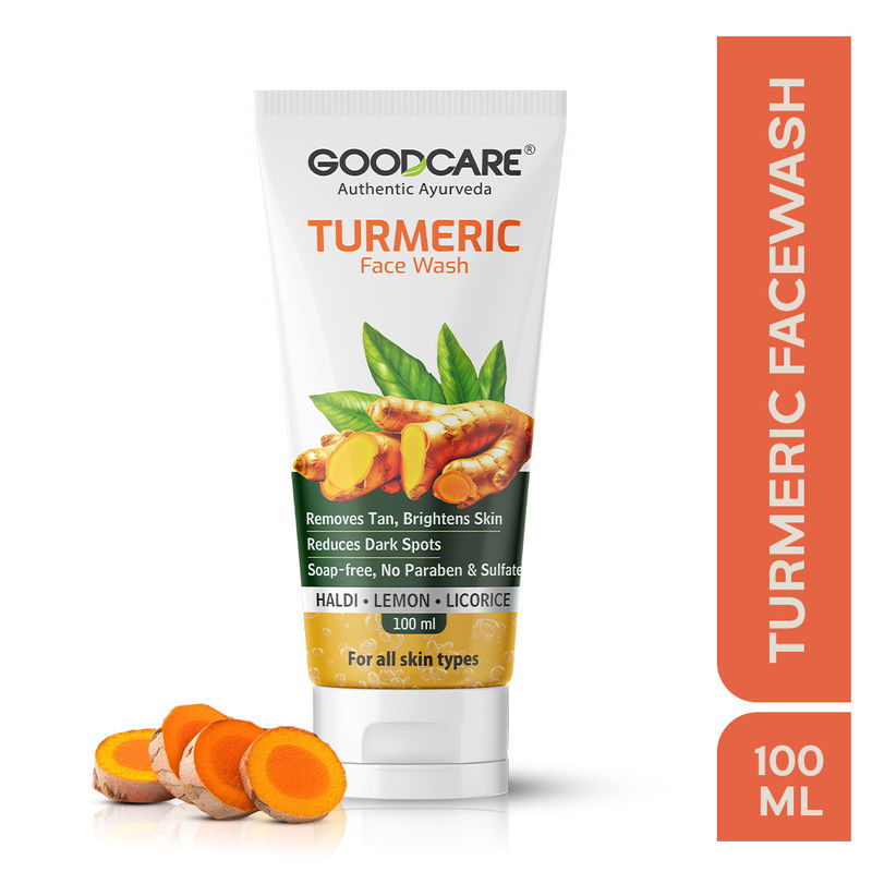 GOODCARE Ayurvedic Turmeric Face Wash for all skin types fights dark spots and tan