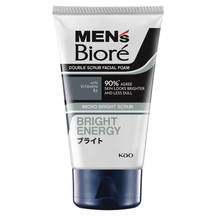 Biore Men Double Scrub Facial Foam Bright Clean Facial Foam 100G