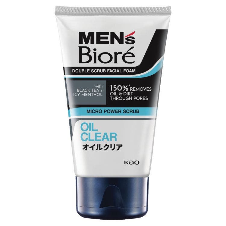 Biore Men Double Scrub Facial Foam Oil Clear Facial Foam 100G