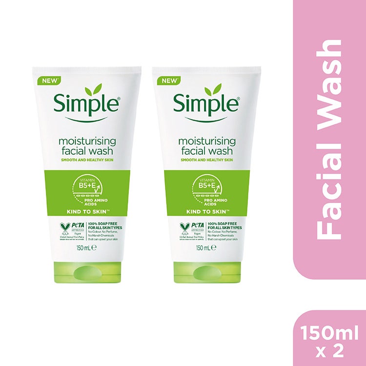 Simple Kind To Skin Moisturising Facial Wash 150Ml Po2#