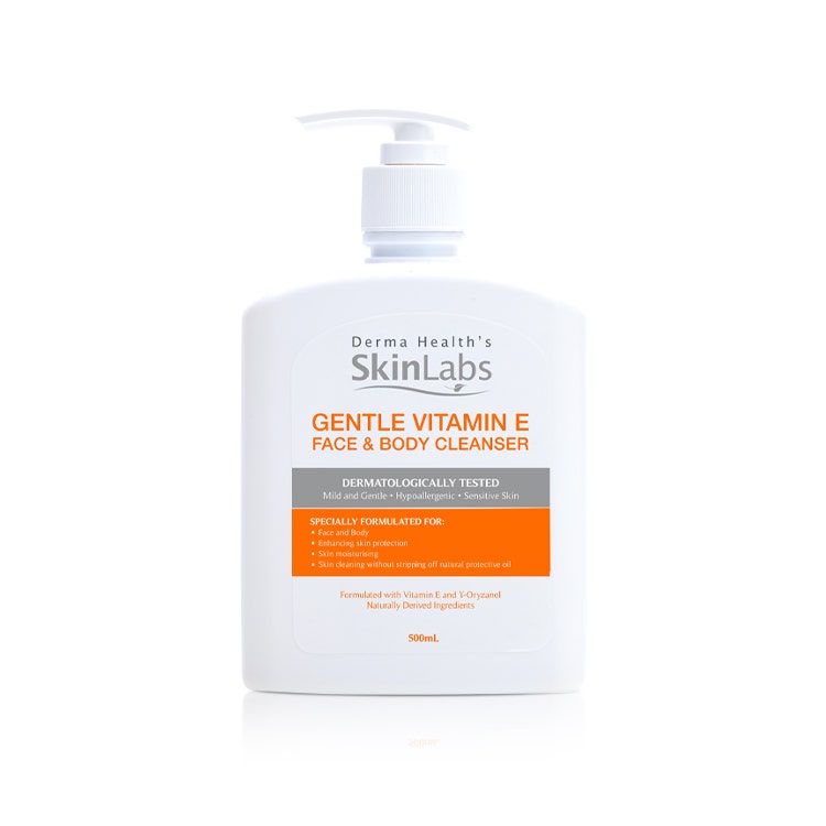 Derma Healths Skinlabs Gentle Vitamin E Face & Body Cleanser 500Ml