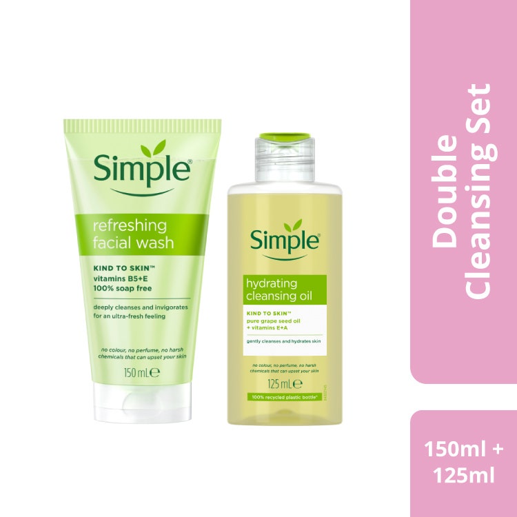 bundle-of-2-simple-kind-to-skin-refreshing-facial-wash-gel-150ml-simple-kind-to-skin-hydrating-cleansing-oil-125ml-121012372-121097985