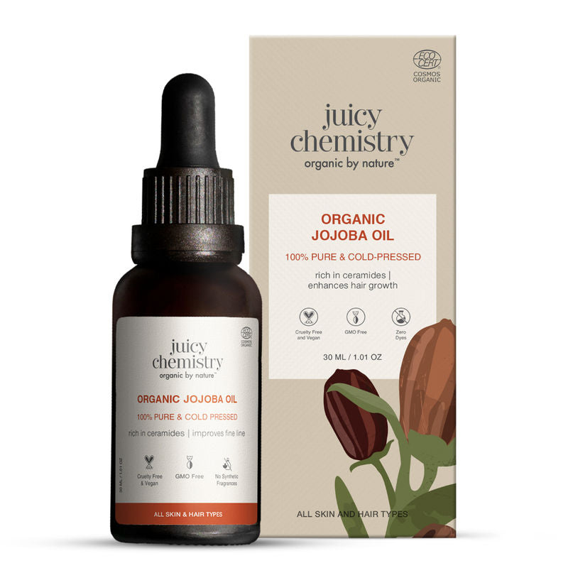Juicy Chemistry 100% Organic Jojoba Cold Pressed Carrier Oil