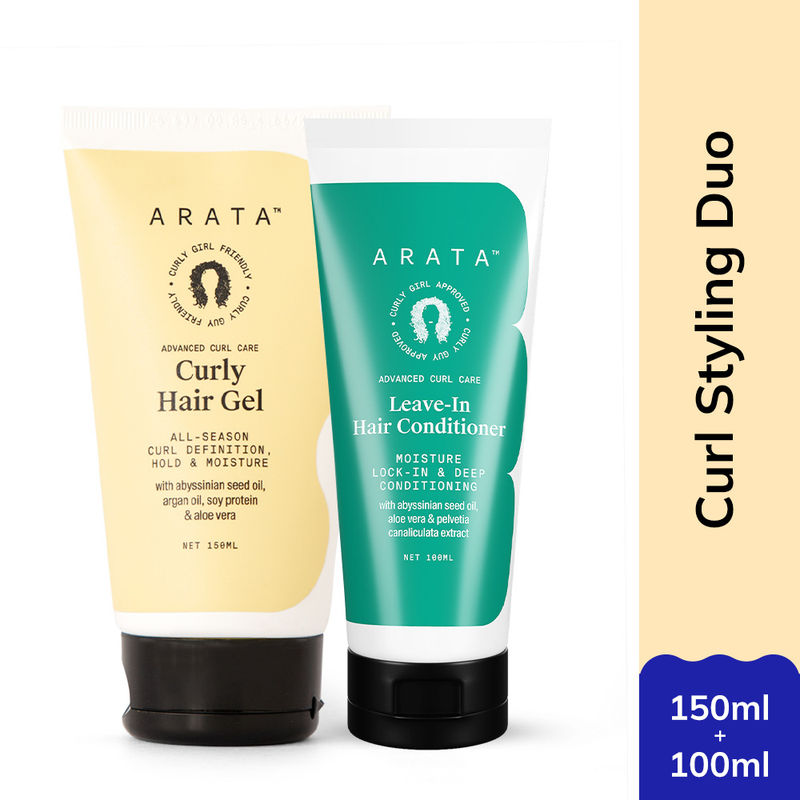 Arata Curl Care Duo With Leave-In Conditioner & Advanced Curl Care Hair Gel