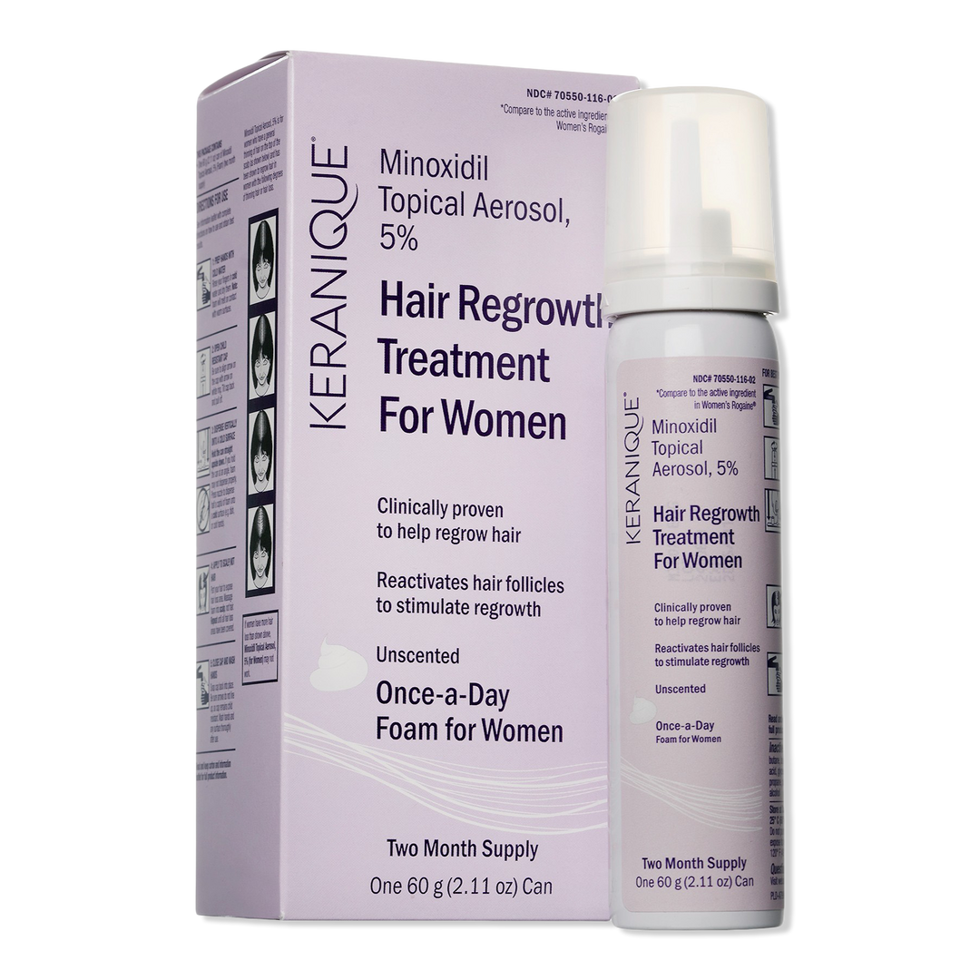 Keranique Hair Regrowth 5% Minoxidil Foam for Women 60-Day Supply