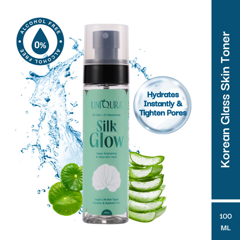 Uniqura Korean Glass Skin Glow Face Toner with 2% Niacinamide and Rice Water