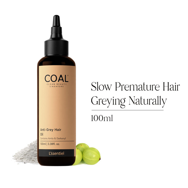 COAL Clean Beauty Anti-Grey Hair Oil With Amla And Darkenyl Delays Premature Greying