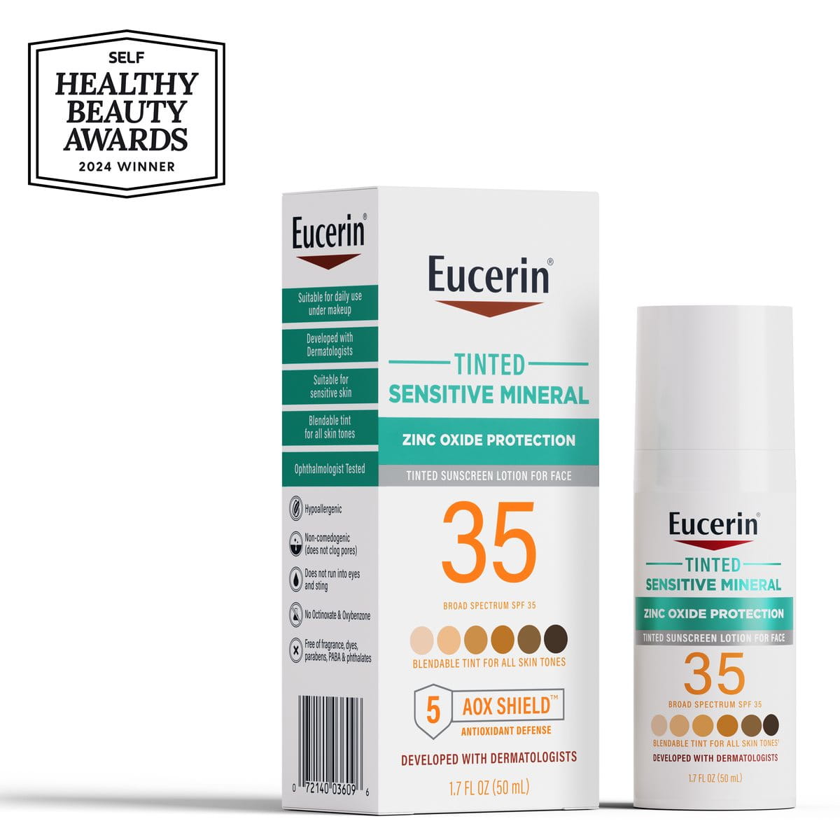 Tinted Sensitive Mineral SPF 35 Face Sunscreen