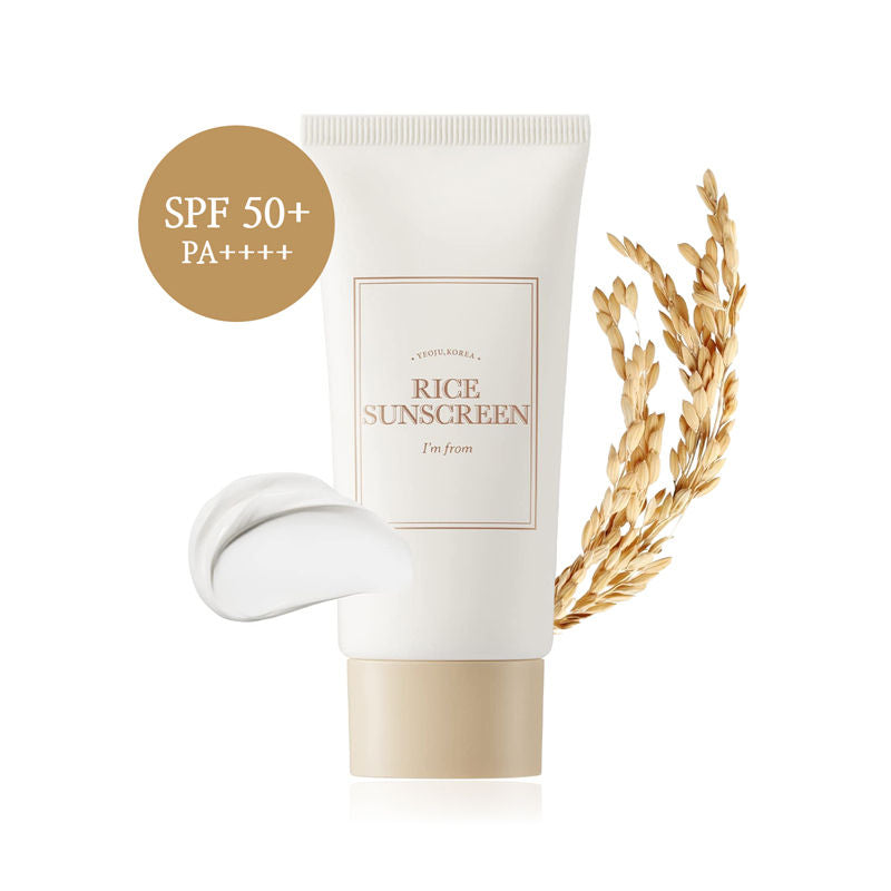 I'm From Rice Sunscreen - Korean Mineral Sunscreen, SPF 50+ PA++++, Zinc Oxide, Dry & Sensitive Skin
