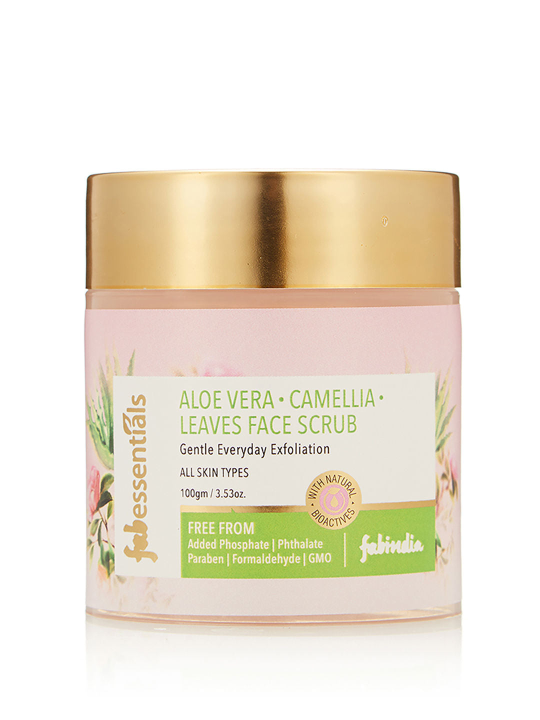 FABESSENTIALS ALOE VERA CAMELLIA LEAVES FACE SCRUB (100GM)