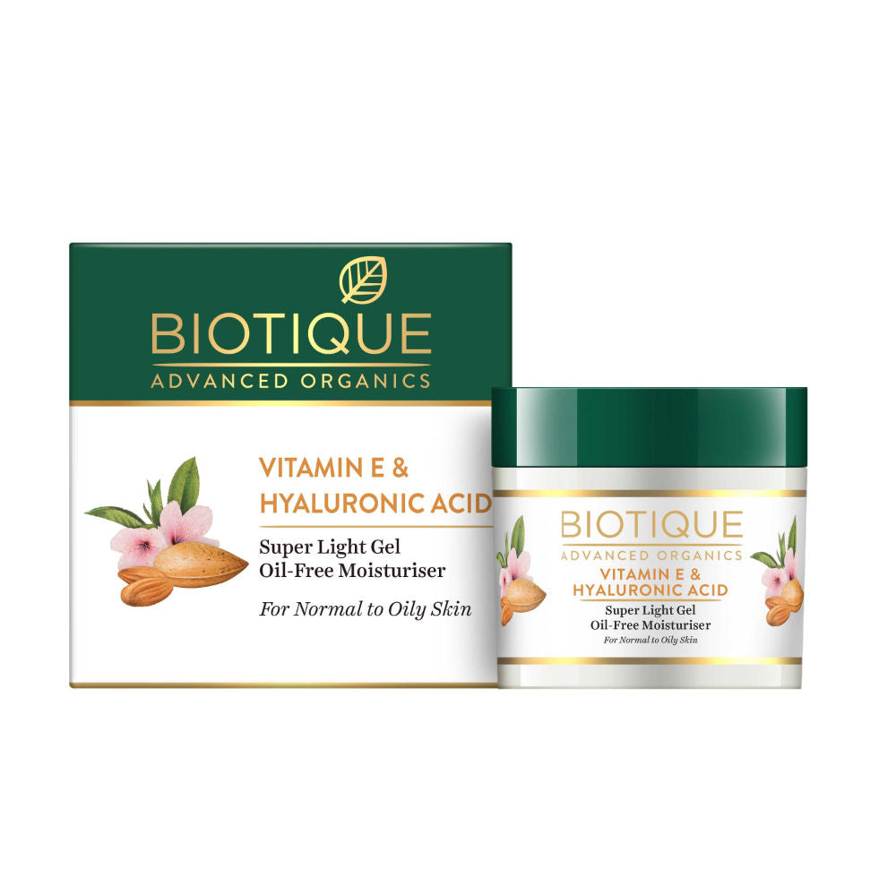 BIOTIQUE ADVANCED ORGANICS VITAMIN E & HYALURONIC ACID SUPER LIGHT GEL OIL-FREE MOISTURISER
