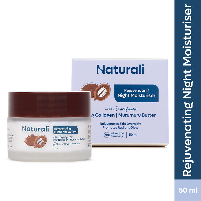 Naturali Rejuvenating Night Moisturiser with Superfoods Veg Collagen & Murumuru Butter