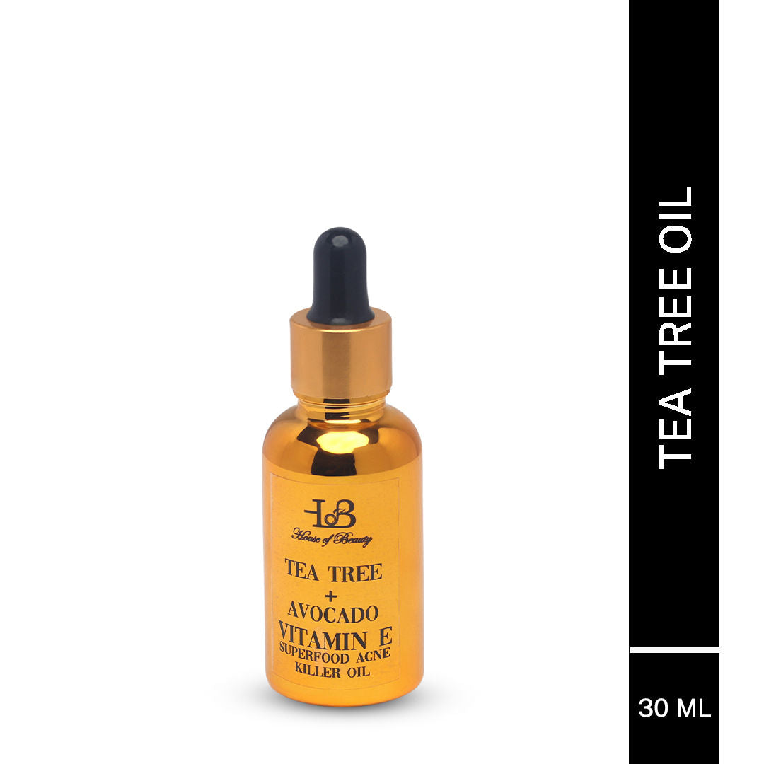 House Of Beauty Tree Tea + Avocado Vitamin E Oil Super Food Acne Killer Oil
