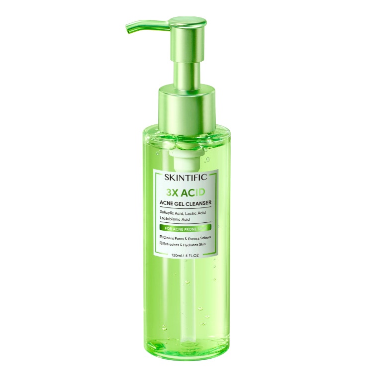 Skintific 3X Acid Acne Gel Cleanser 120G