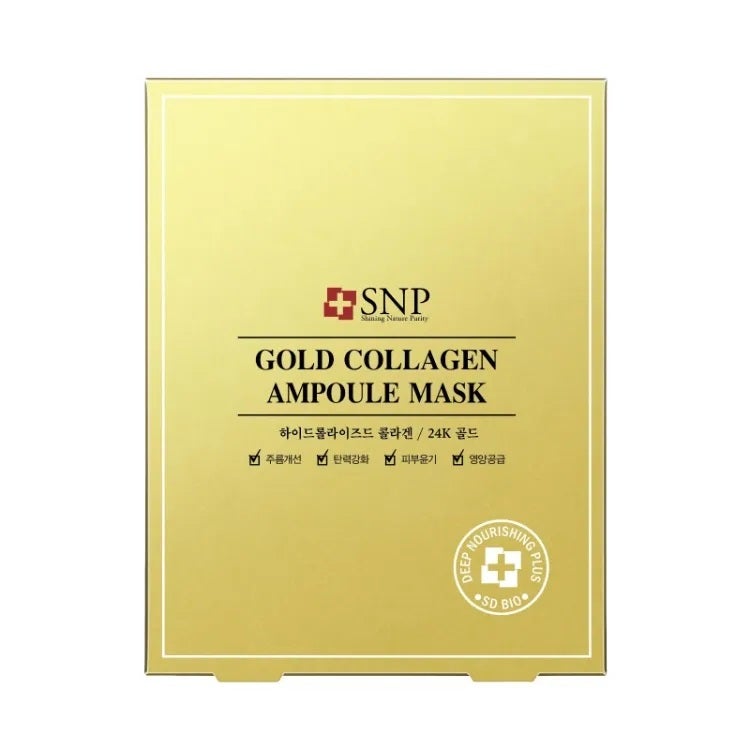 Snp Gold Collagen Ampoule Mask 5S