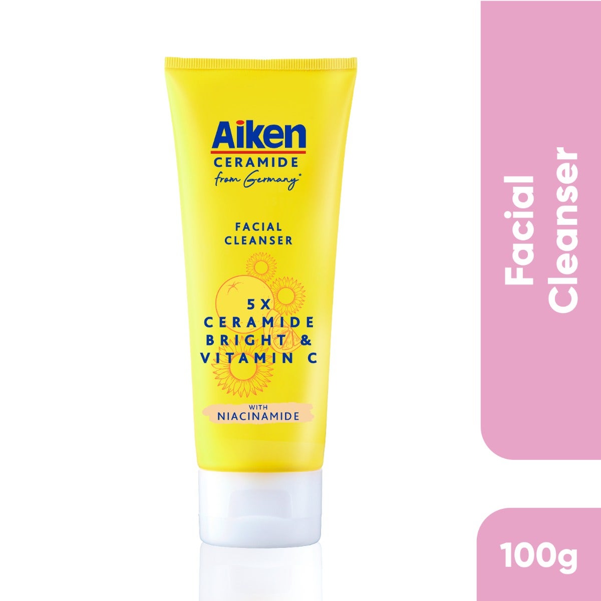 Aiken Vitamin C 5X Ceramide Bright With Niacinamide Facial Cleanser 100G