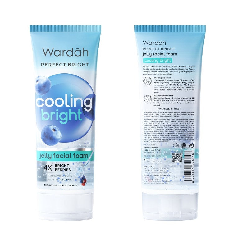 Wardah Perfect Bright Cooling Jelly Facial Foam 100Ml
