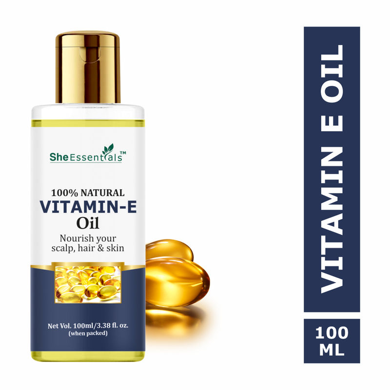 She Essentials Pure Vitamin E Oil For Face, Body, Nail, Dry Skin & Hair Care