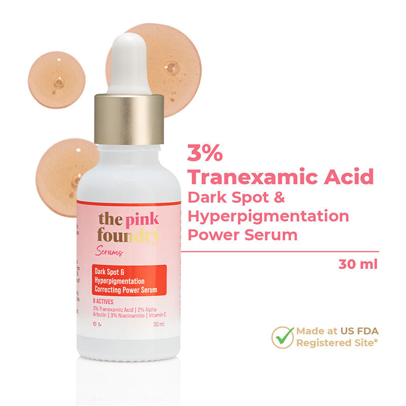 The Pink Foundry Dark Spot & Hyperpigmentation Face Serum With 3% Tranexamic + 2% Alpha Arbutin 3% Niacinamide