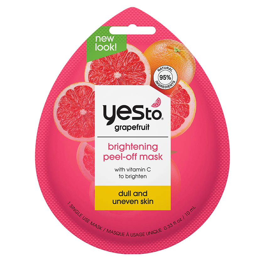 grapefruit brightening peel-off mask with vitamin C to brighten dull and uneven skin โ single use