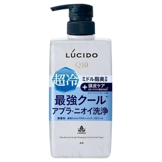 Mandom Lucido Q10 Deodorant Scalp Shampoo Extra Cool Type 380ml Refill