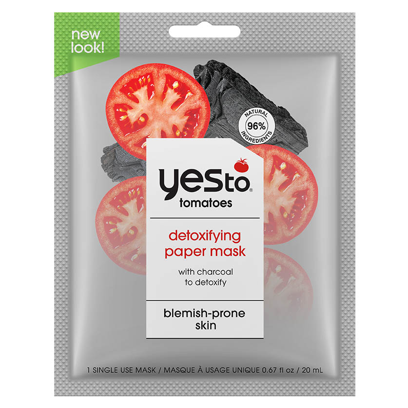 tomatoes detoxifying paper mask with charcoal – single use
