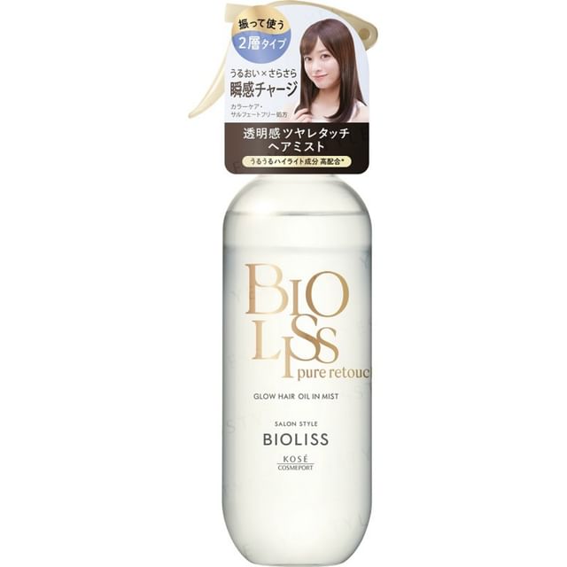 Kose Bioliss Pure Retouch Glow Hair Oil In Mist 250ml