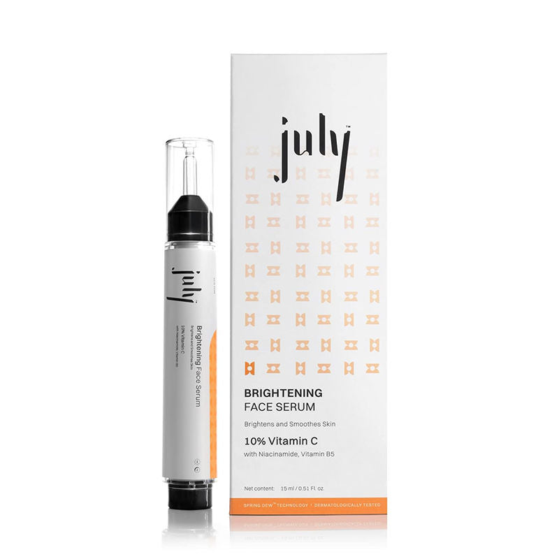 July Brightening Face Serum, 10% Vit C, Niacinamide, Vit B5, Glowing Skin(15ML)