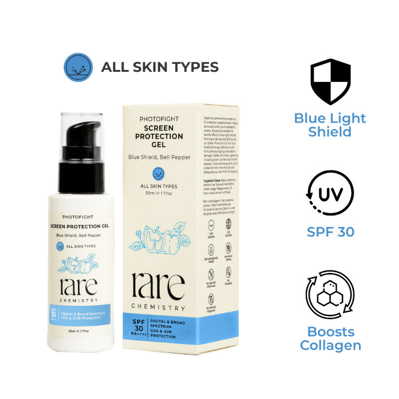Rare Chemistry Photofight Screen Protection Gel, Digital Sunscreen, Day Night Blue Light pollution