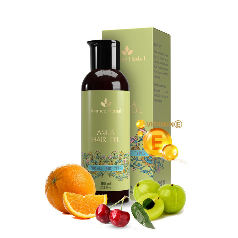 Avimee Herbal Amla Hair Oil For Long & Strong Hair - Mineral Oil Free