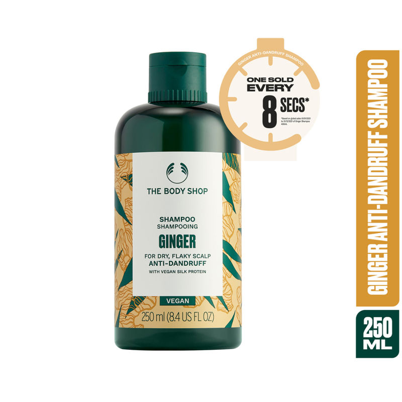 The Body Shop Ginger Anti-Dandruff Shampoo, For Dry, Flaky Scalps