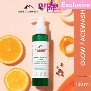 Alps Goodness Vitamin C Glow Face Wash for Normal to Oily Skin with Papaya & AHA (100ml) | Sulphate Free, Soap Free, Silicone Free |
