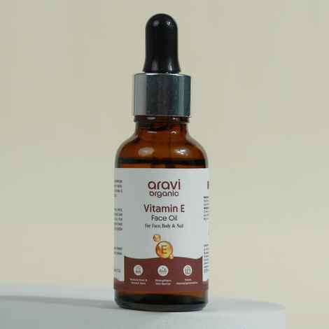 Aravi Organic Vitamin E Oil for Face | Best Oil for Face, Body & Nails | Enriched with Vegetable Vitamin E | Nourishes & Repairs Damaged Skin | For Soft & Healthy Skin โ 30 ml