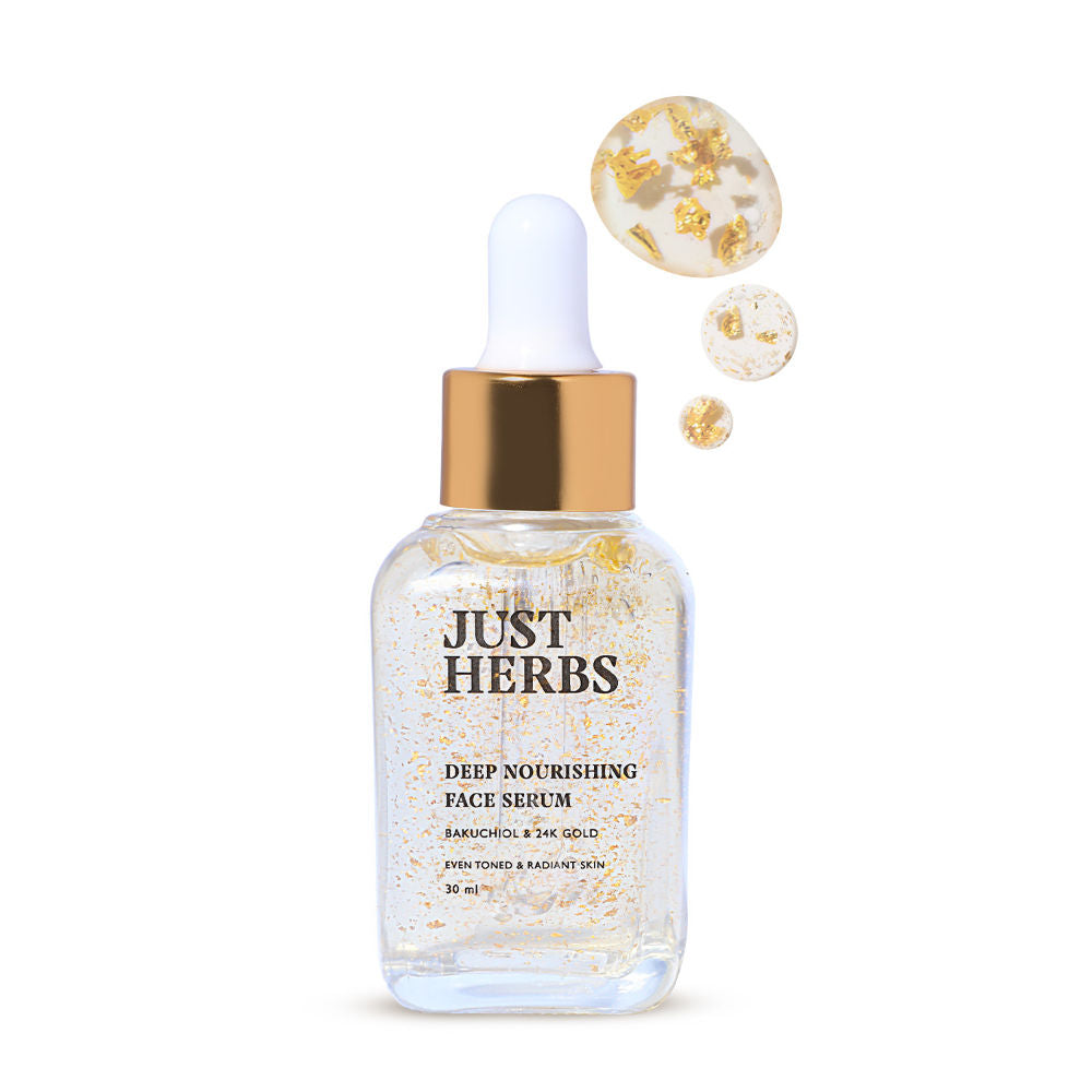 Just Herbs 24K Gold And Bakuchiol Anti Ageing Instant Hydrating Face Serum