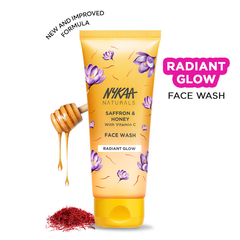 Nykaa Naturals Saffron & Honey Face Wash For Glowing & Brightening Skin - For All Skin Types