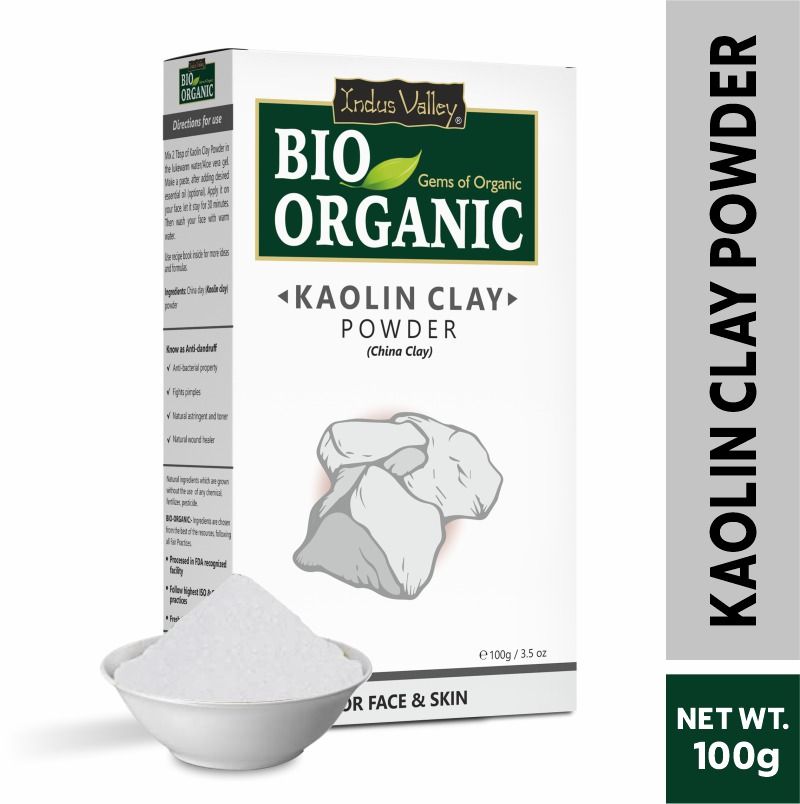 Indus Valley Bio Organic 100% Pure Kaolin Clay Powder (100g)