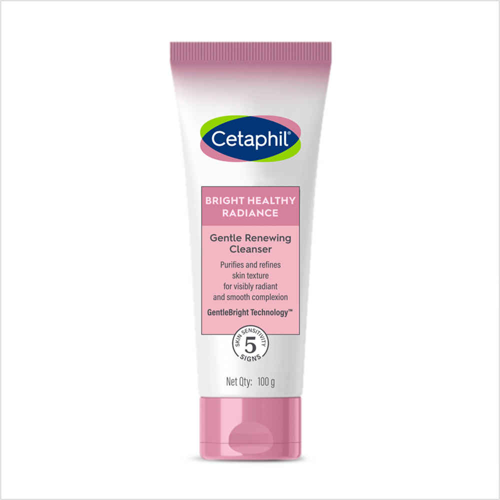 CETAPHIL Bright Healthy Radiance Gentle Renewing Cleanser 100 gm | Face Wash for Smooth Skinย