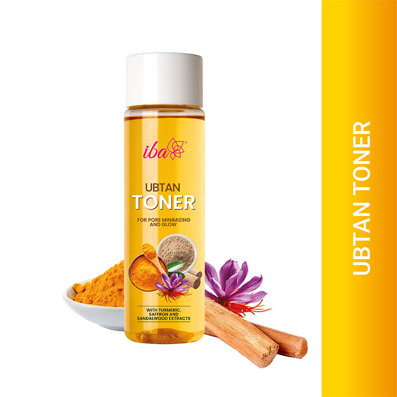 IBA UBTAN TONER WITH TURMERIC, SAFFRON & SANDALWOOD EXTRACTS FOR PORE MINIMIZING AND GLOW