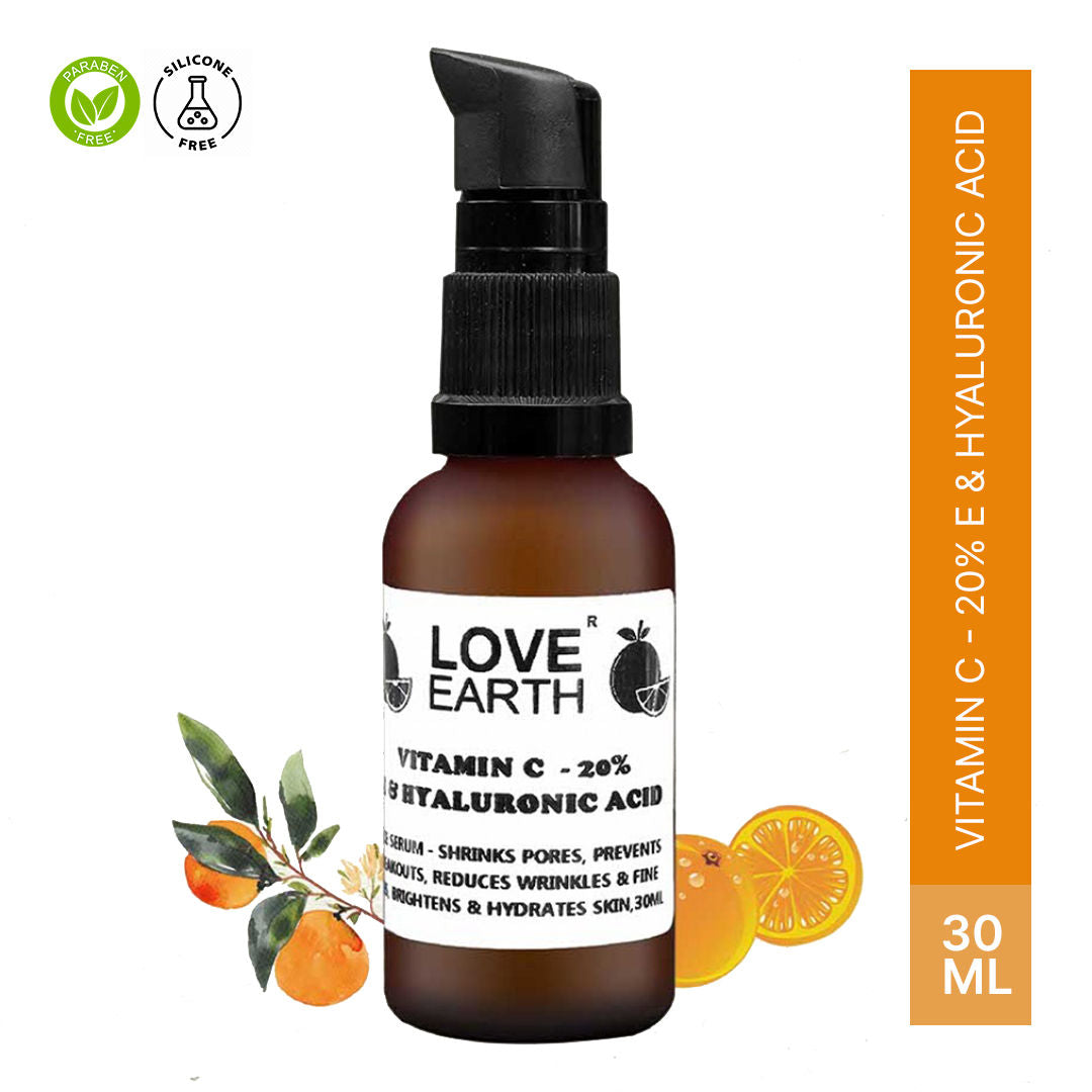 Love Earth Vitamin C Serum for Skin Hydration with Pure Vitamin C & Witch Hazel (30ML)