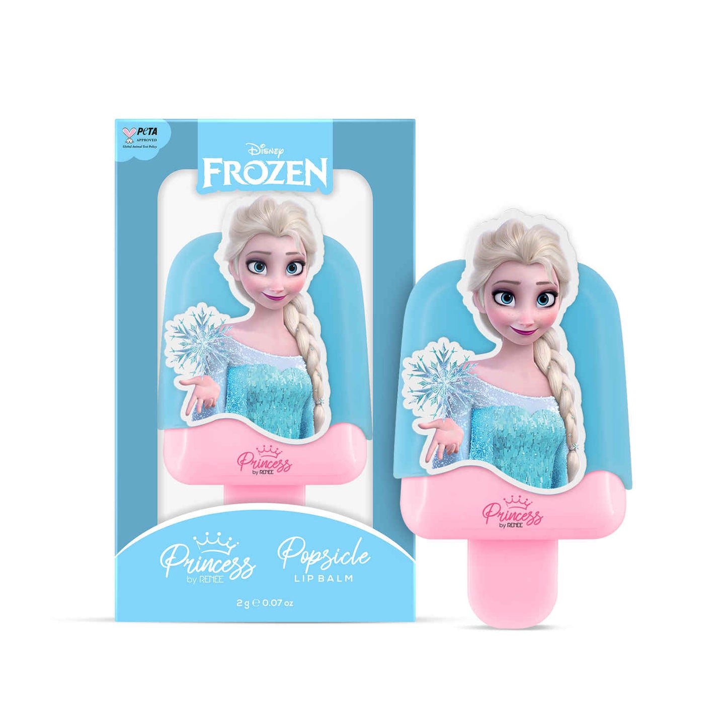 Disney Frozen Princess By RENEE Popsicle Elsa Lip Balm, Heals, Nourishes & Protects With SPF 10, Lightly Tinted, Infused With Vitamin E, Shea butter & Coconut milk extract, Paraben-free, 2 gm