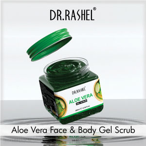 Dr.Rashel Moisturizing Aloe Vera Face and Body Gel Scrub For All Skin Types (380 ml)