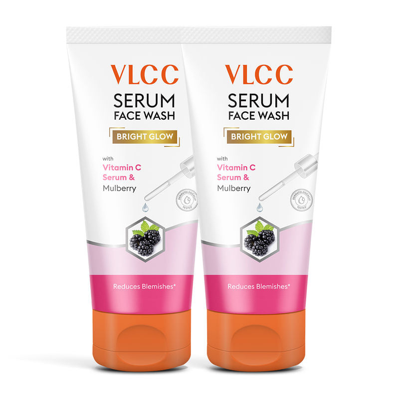 VLCC Bright Glow Serum Face Wash with Mulberry & Vitamin C (Pack of 2)