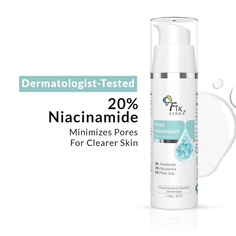FIXDERMA PORE MINIMIZER FACE SERUM WITH 20% NIACINAMIDE FOR DEEP HYDRATION & SKIN SOOTHING