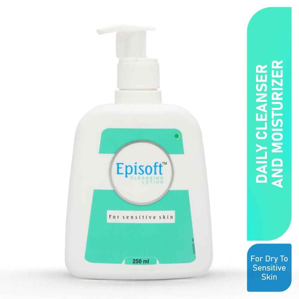 Glenmark Episoft Cleansing Lotion and Face Wash : Gentle Cleanser for Sensitive & Dry Skin, Removes Excess Oil, Moisturises for Soft And Glowing skin, Makeup Cleanser, Free Of SLS & Paraben, 250 ml
