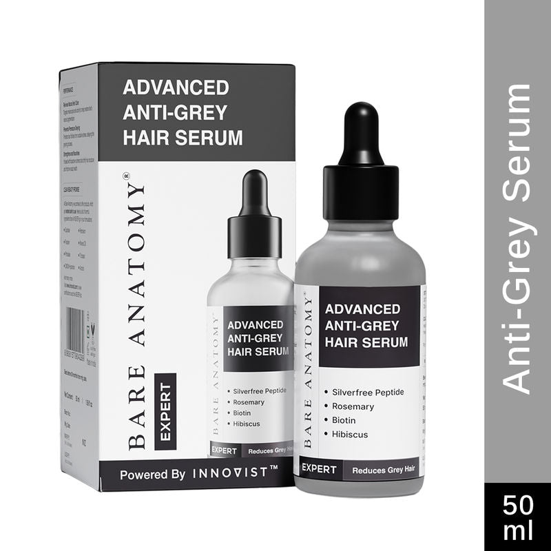 Bare Anatomy Advanced Anti-Grey Serum , Reduces Hair & Beard Greying, Non-Sticky, Odorless