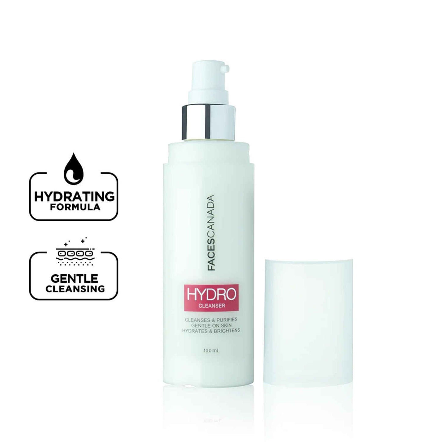 FACES CANADA Hydro Gentle Cleanser, 100 ml | Cleanses Deeply | Hydrates & Purifies Skin | Fresh, Clear & Radiant Skin | For All Skin Types | Paraben Free