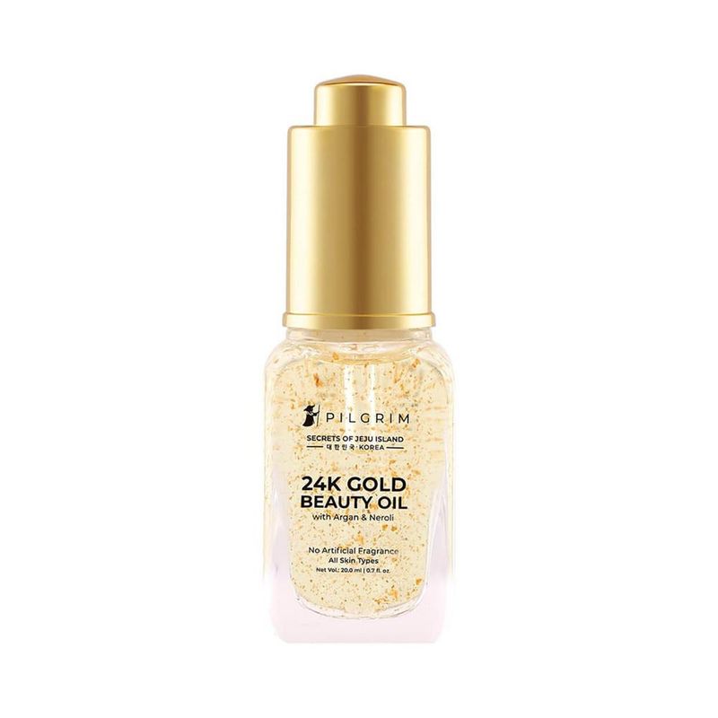 Pilgrim 24K Gold Facial Beauty Oil for Instant Natural Glow Anti Aging