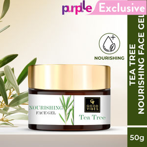 Good Vibes Tea Tree Nourishing Gel | Anti-Acne Purifying | No Parabens No Sulphates No Mineral Oil No Animal Testing (50 gm)